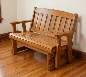 Slatted wooden armchair